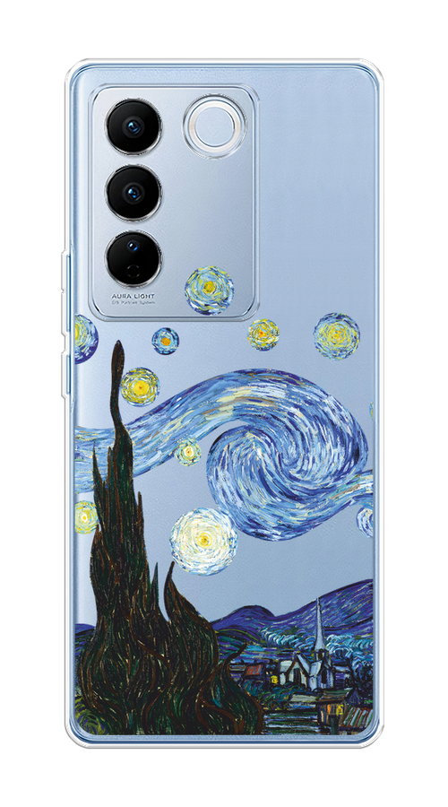 

Чехол на Vivo V27/V27 Pro "Ночь Ван Гога", Голубой;синий;черный, 268550-1