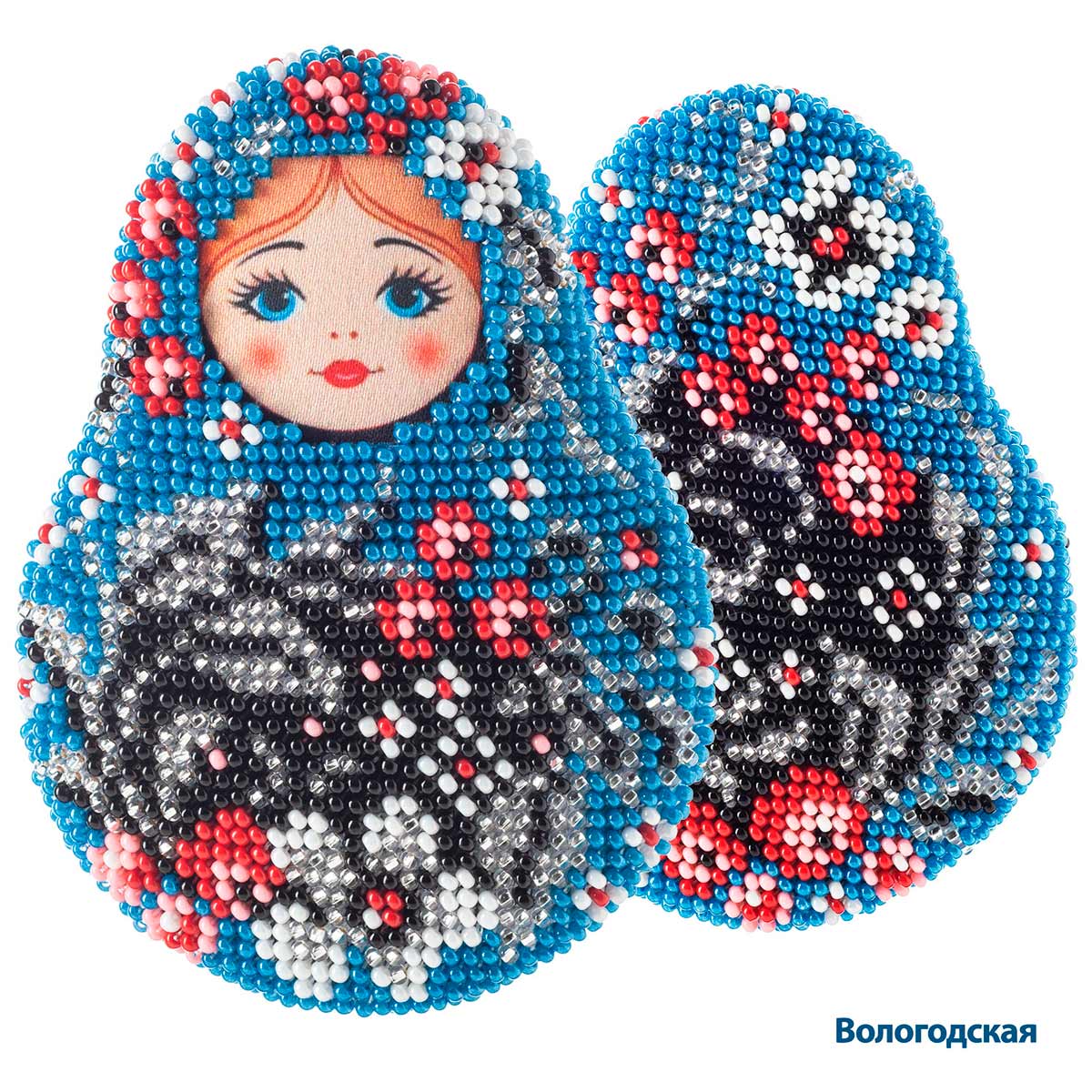 

Набор для вышивания бисером Кроше Матрешка Вологодская 8*10см