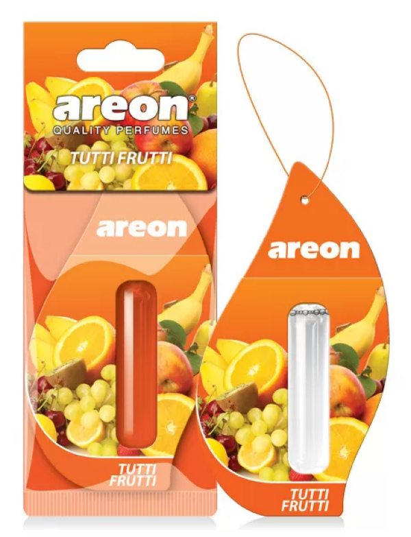 

Ароматизатор в машину Areon ARELIQTUTTIFRUTTI тутти фрутти, Прозрачный