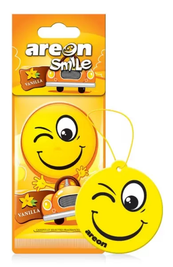 

Ароматизатор в машину Areon AREDRSMILEVANILLA ваниль, Желтый