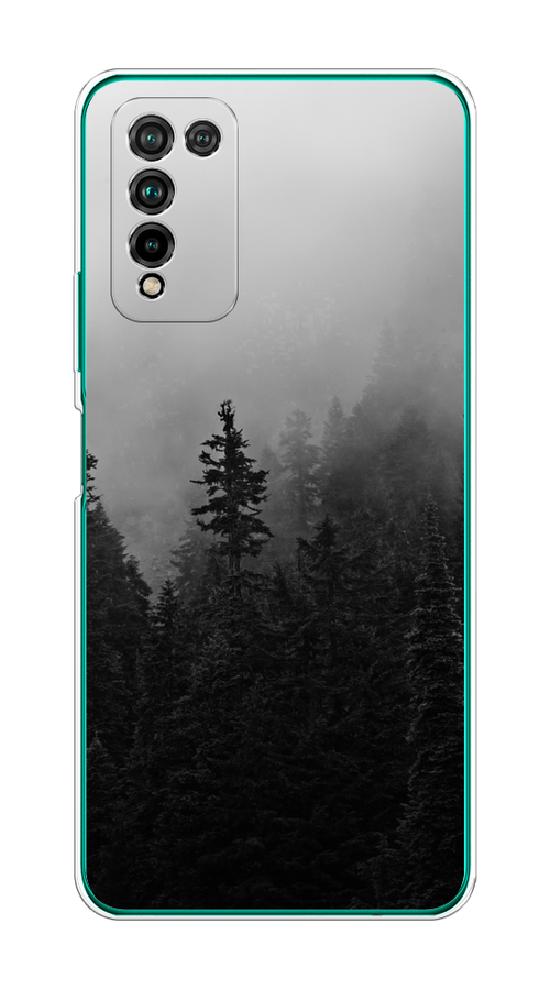 

Чехол на Honor 10X Lite "Туманный лес", Серый;черный, 6104650-2