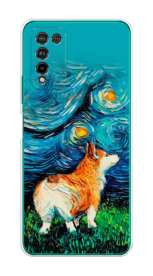 

Чехол на Honor 10X Lite "Корги звёздная ночь", Коричневый;белый;зеленый, 6104650-1