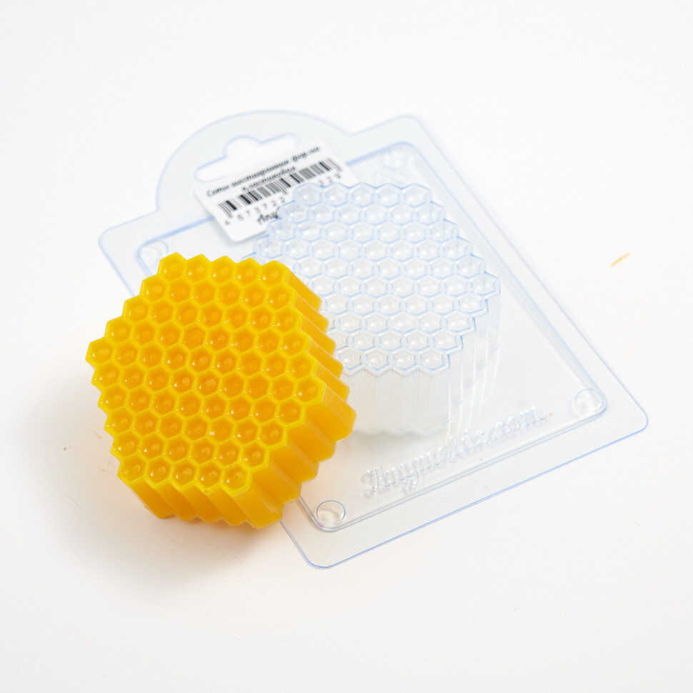 

Форма для шоколада пластиковая AnyMolds соты шестигранник, Прозрачный