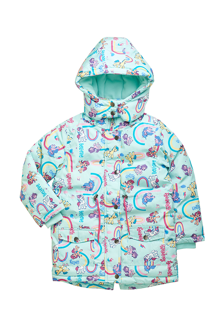 

Парка детская My little pony AW21MLP08 бирюзовый р.134, AW21MLP08