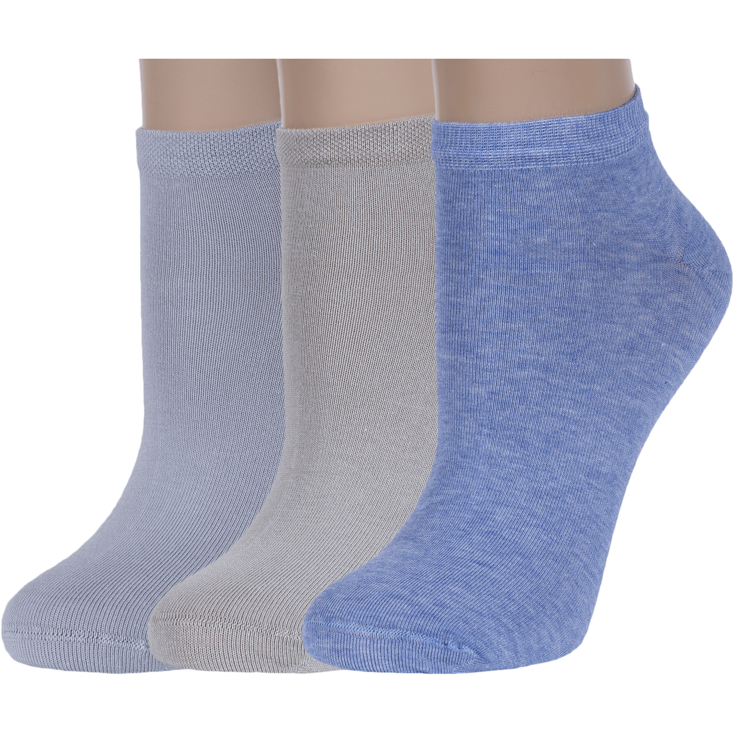 

Комплект носков женских Rusocks 3-Ж-1700 бежевых; серых; синих 23-25, 3-Ж-1700