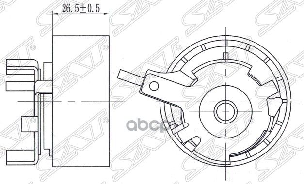 Натяжной Ролик Ремня Грм Ford B-MaxFocus IiIiiMazda 2 1251416 Sat арт ST-1361983 1510₽