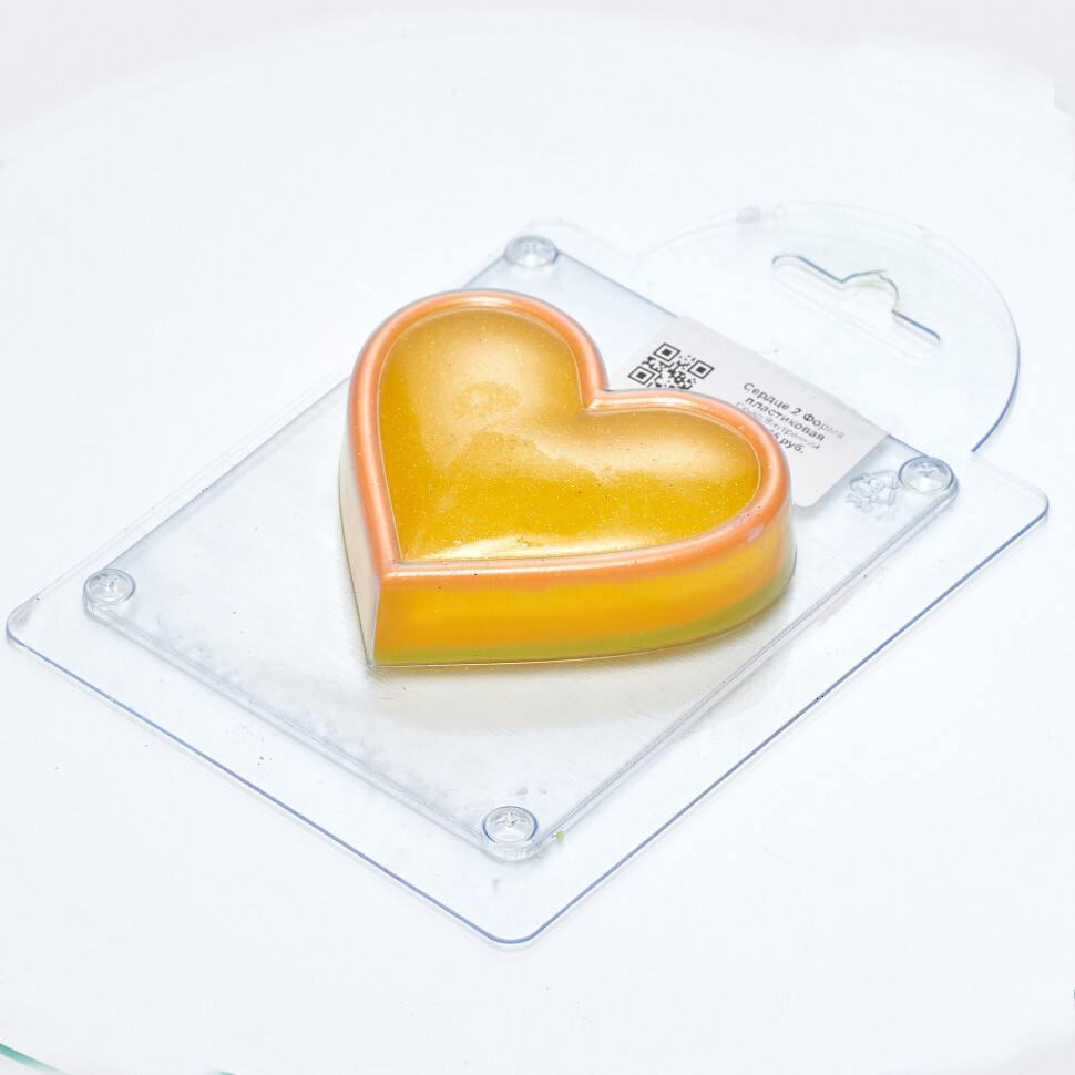 

Форма для шоколада, мармелада AnyMolds сердце 2 из толстого пластика, Прозрачный