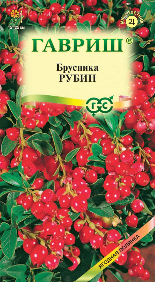 

Семена брусника Рубин Гавриш 191222954-10 10 уп.
