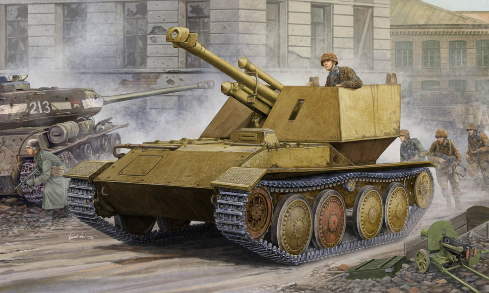 

Сборная модель САУ Крупп Арделт 105-мм leFH 18 1/35