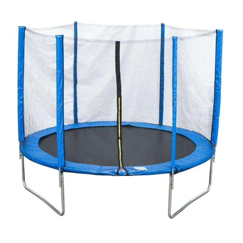 фото Trampoline с лестницей и внешней сеткой 244 см синий