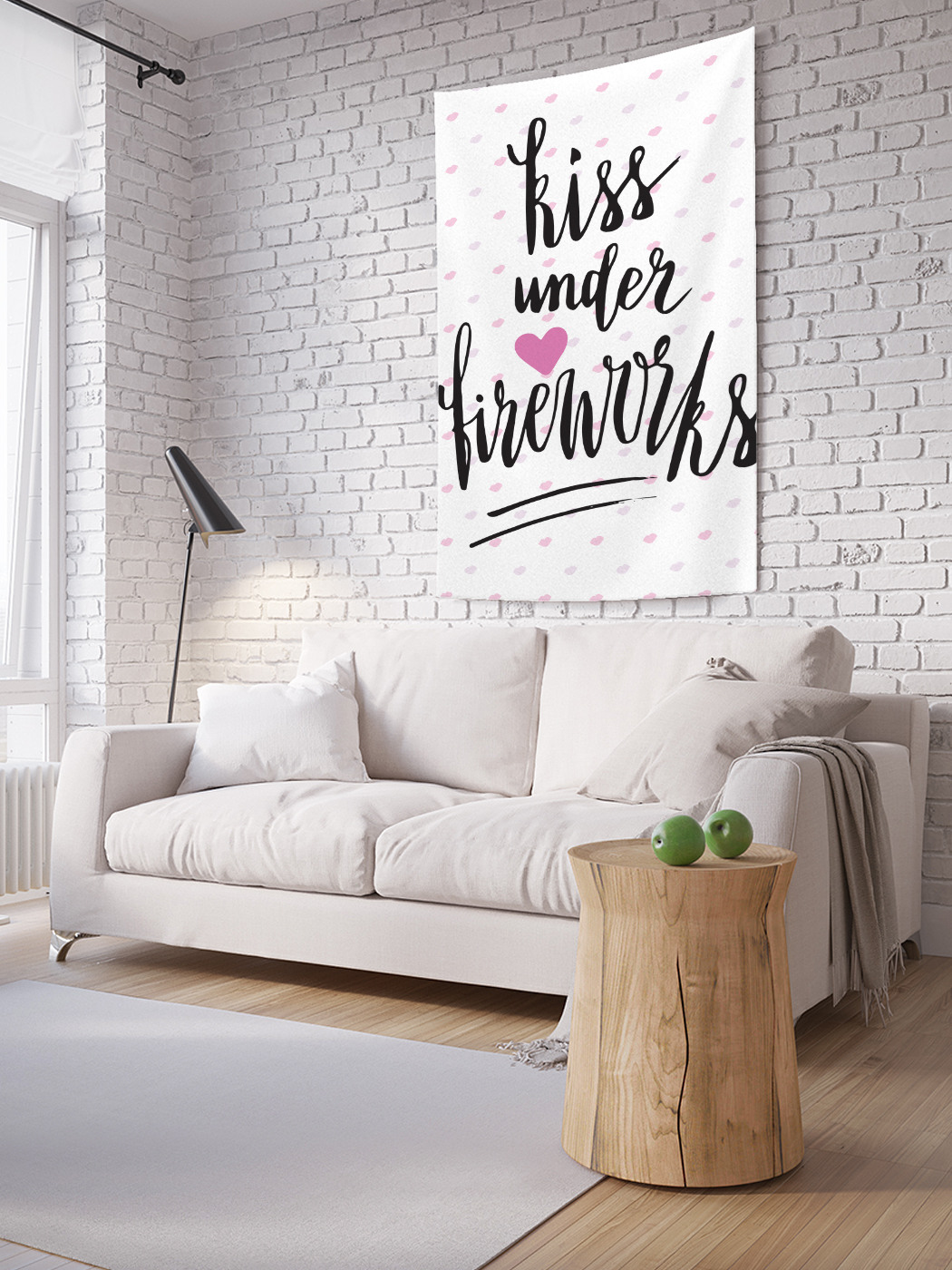 

Вертикальное фотопанно на стену JoyArty Поцелуй под фейерверком 100x150 см, Поцелуй под фейерверком