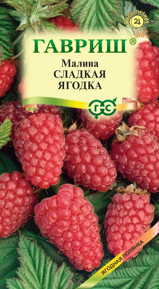 

Семена малина Сладкая ягодка Гавриш 191021465-10 10 уп.