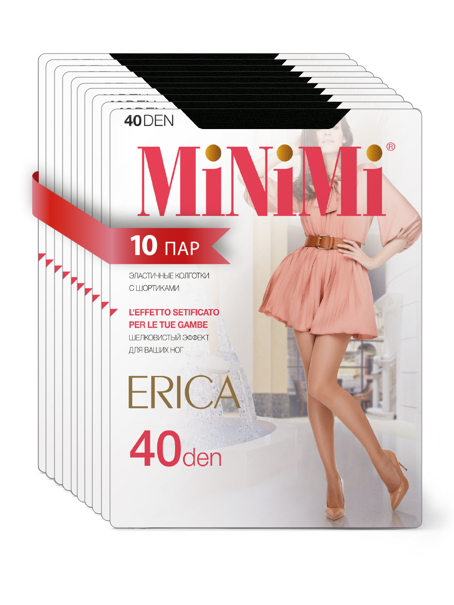 

Комплект колготок Minimi Basic ERICA 40 nero 4, Черный, ERICA 40 (спайка 10 шт.)