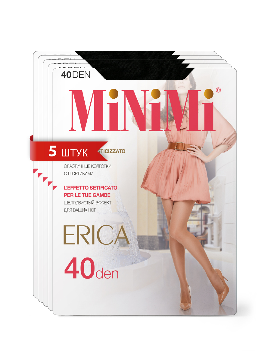 

Комплект колготок Minimi Basic ERICA 40 nero 2, Черный, ERICA 40 (спайка 5 шт.)