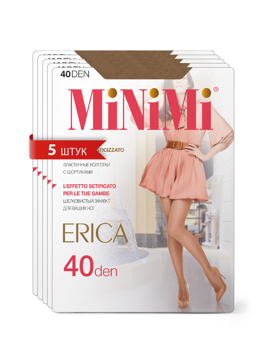 

Комплект колготок Minimi Basic ERICA 40 caramello 5, Бежевый, ERICA 40 (спайка 5 шт.)