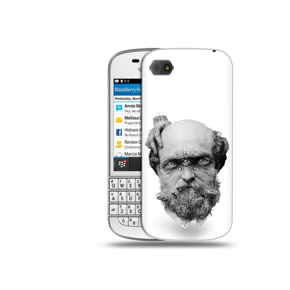 

Чехол MyPads Tocco для BlackBerry Q10 страшный бородатый мужчина абстракция, Прозрачный, Tocco