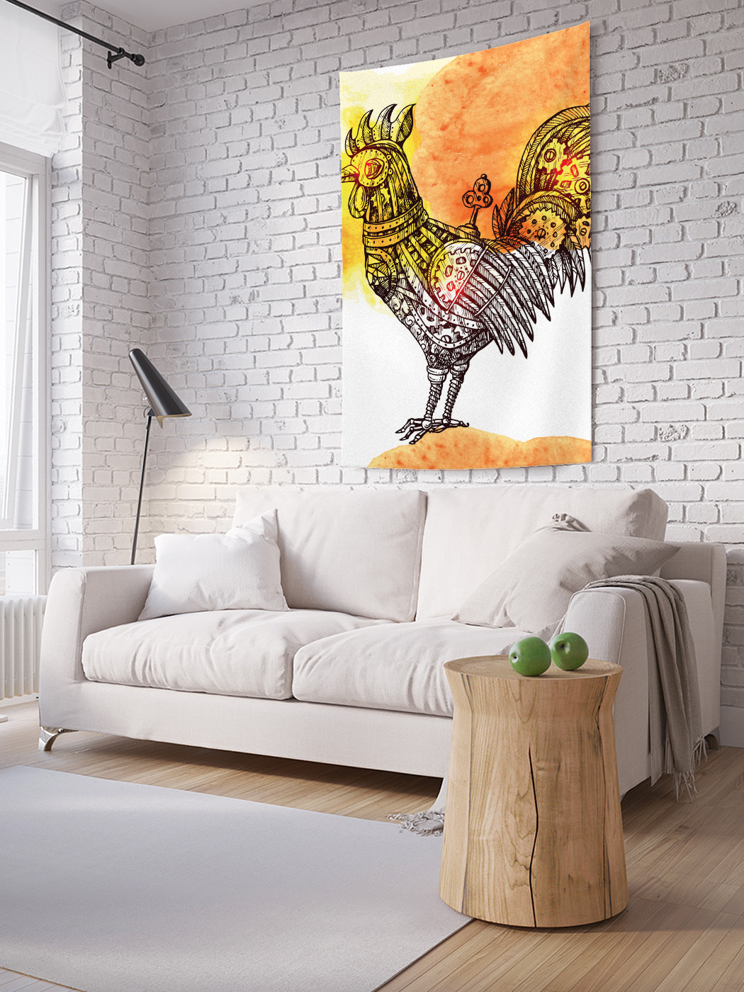 

Вертикальное фотопанно на стену JoyArty Механический петух 100x150 см, Механический петух