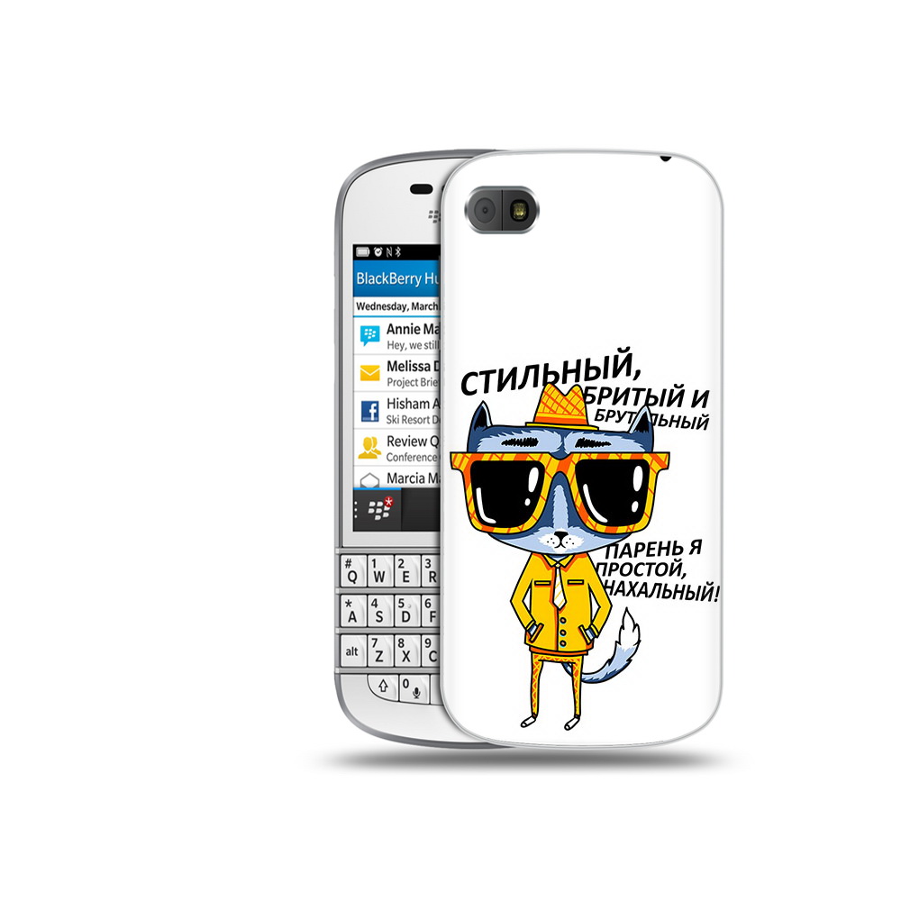 

Чехол MyPads Tocco для BlackBerry Q10 стильный кот, Прозрачный, Tocco