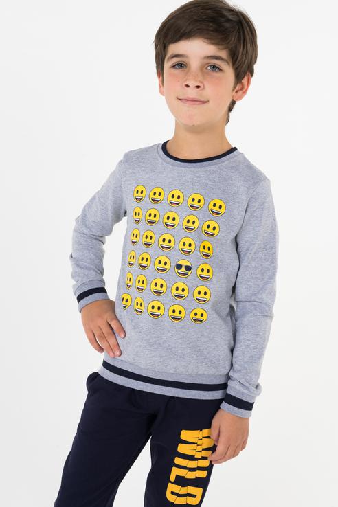 фото Свитшот детский incity kids цв. серый р.98