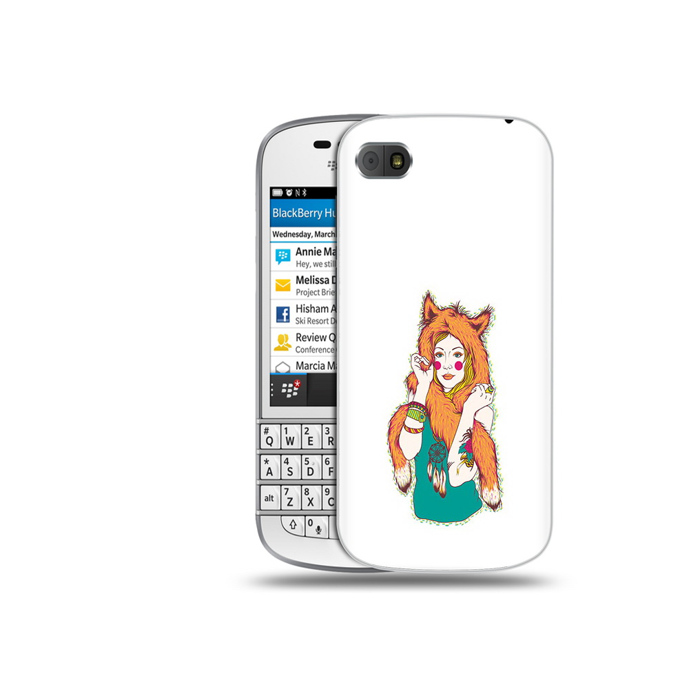 Чехол MyPads Tocco для BlackBerry Q10 Девушка лиса