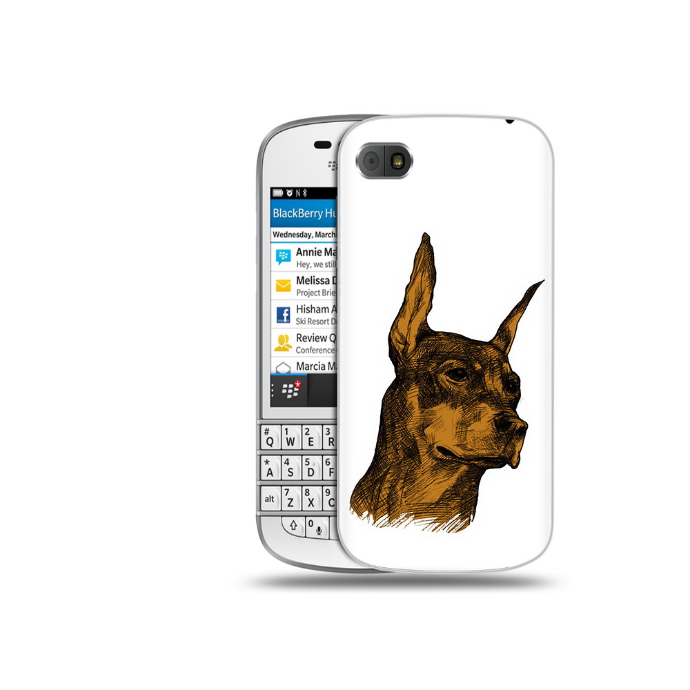 

Чехол MyPads Tocco для BlackBerry Q10 скетч доберман, Прозрачный, Tocco