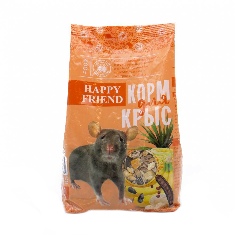 

Сухой корм для крыс HAPPY FRIEND, 400 г