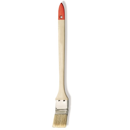 фото Color expert 81676502 кисть радиаторная угловая, светлая щетина, деревянная ручка (65мм)