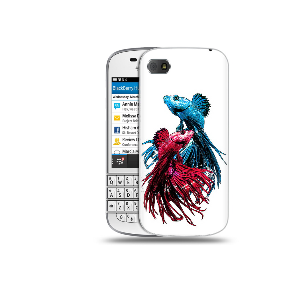 

Чехол MyPads Tocco для BlackBerry Q10 рыбы петушки, Прозрачный, Tocco