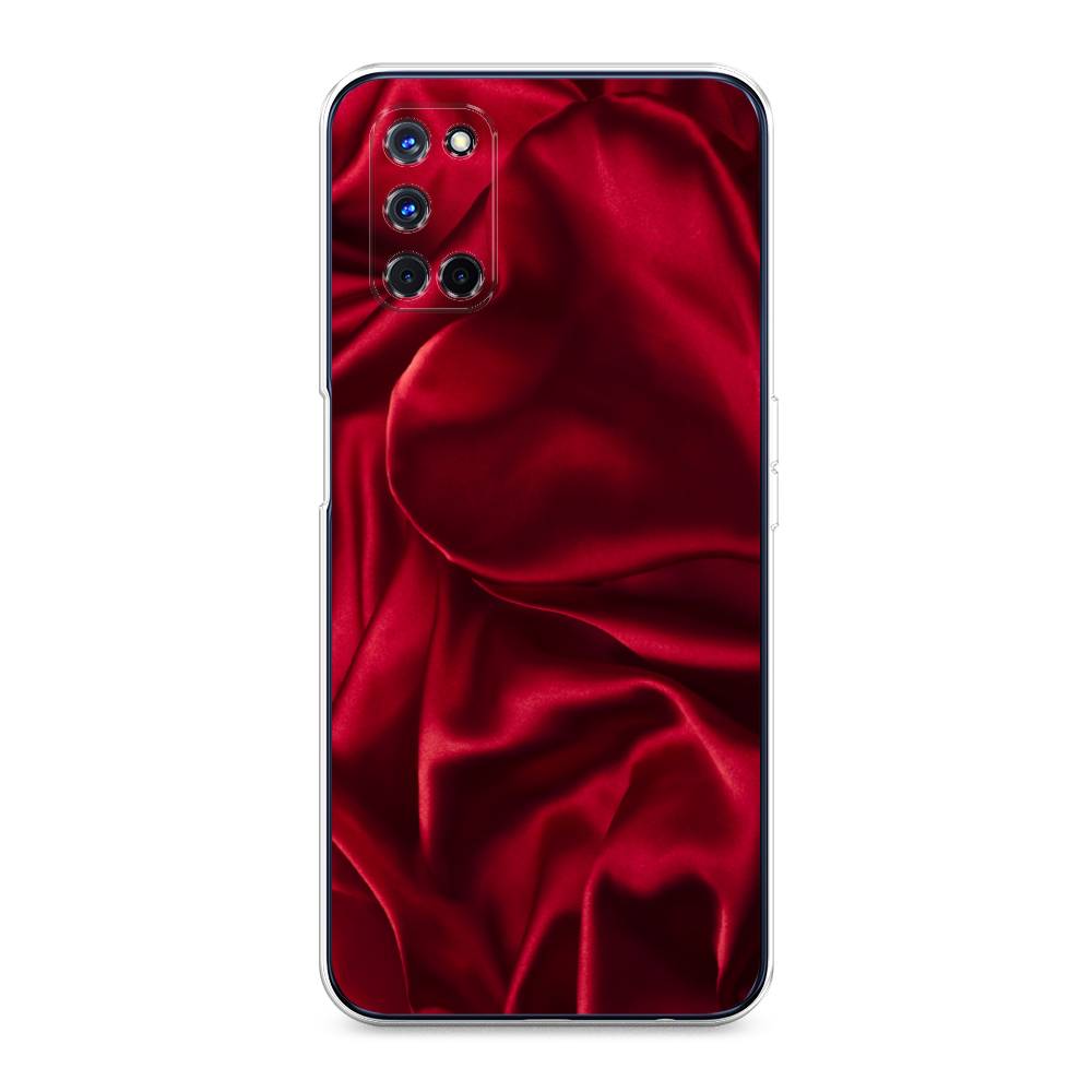 фото Силиконовый чехол "текстура красный шелк" на oppo a72 awog