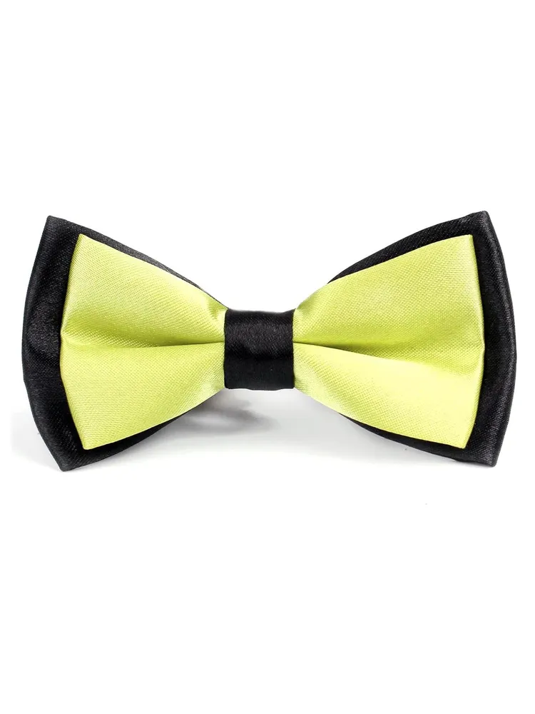 Детский галстук-бабочка 2beMan MGB134 желтый лаймовый