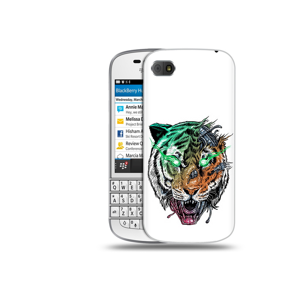 

Чехол MyPads Tocco для BlackBerry Q10 робо-тигр, Прозрачный, Tocco