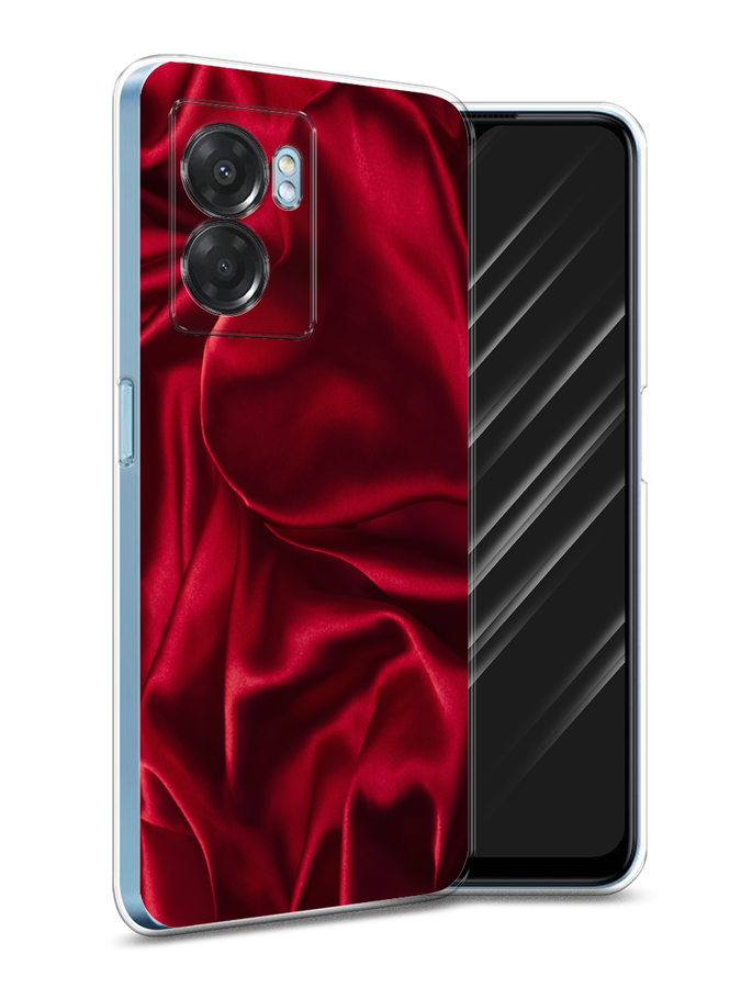 

Чехол Awog на Oppo A57 5G/A56s/OnePlus Nord N300 5G "Текстура красный шелк", Разноцветный, 2510250-3