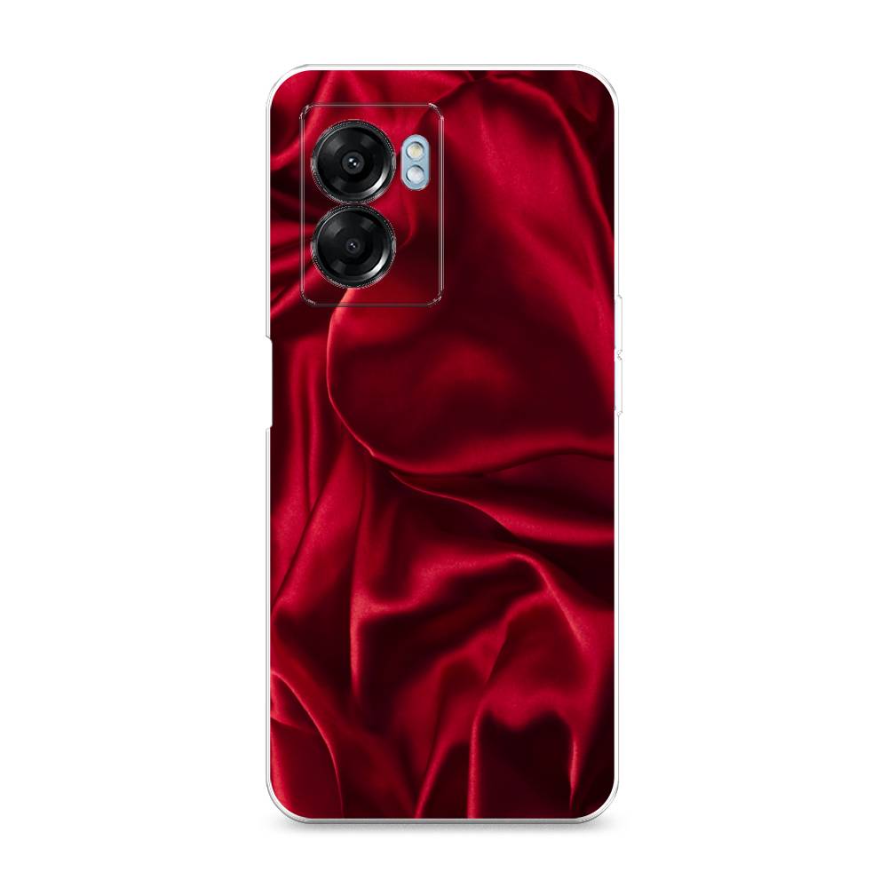 фото Силиконовый чехол "текстура красный шелк" на oppo a57 5g awog