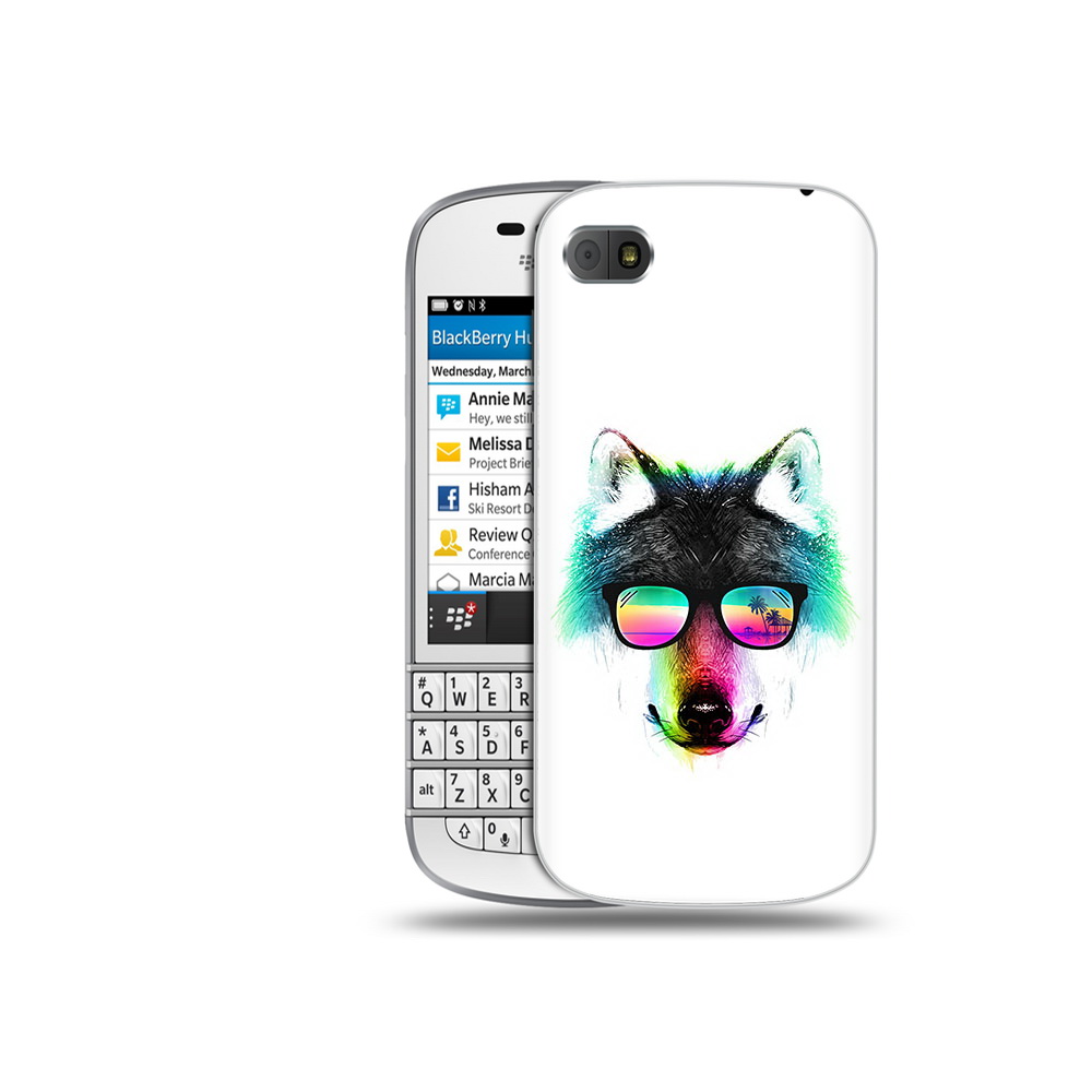 

Чехол MyPads Tocco для BlackBerry Q10 радужный волк, Прозрачный, Tocco