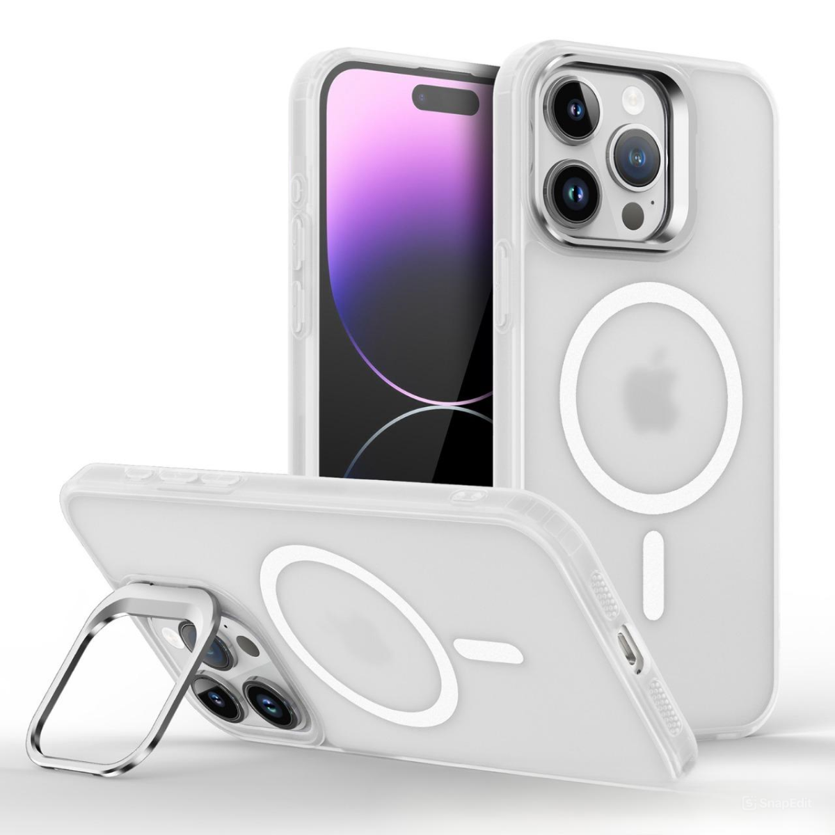

Противоударный чехол для iPhone 15 Pro Max c функцией Magsafe белый, iPhone 15 Pro Max