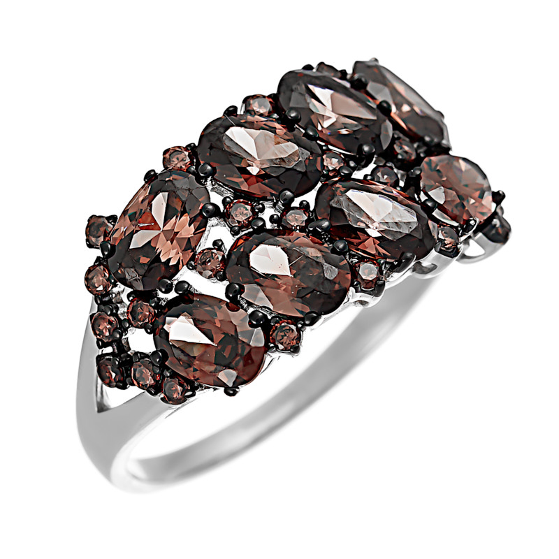 

Кольцо из серебра с фианитом р.17,5 Fresh Jewelry CZ-R00320-X-WB-DB-X-DB, CZ-R00320-X-WB-DB-X-DB