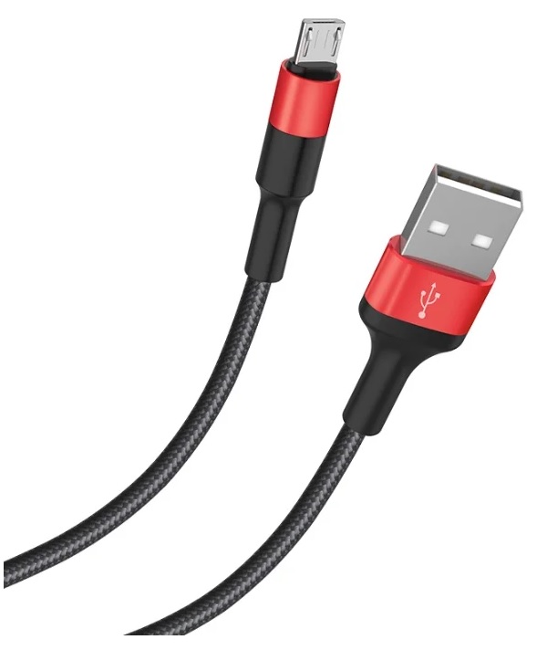 

Кабель micro USB-USB Hoco X26 1м красный, черный, X26