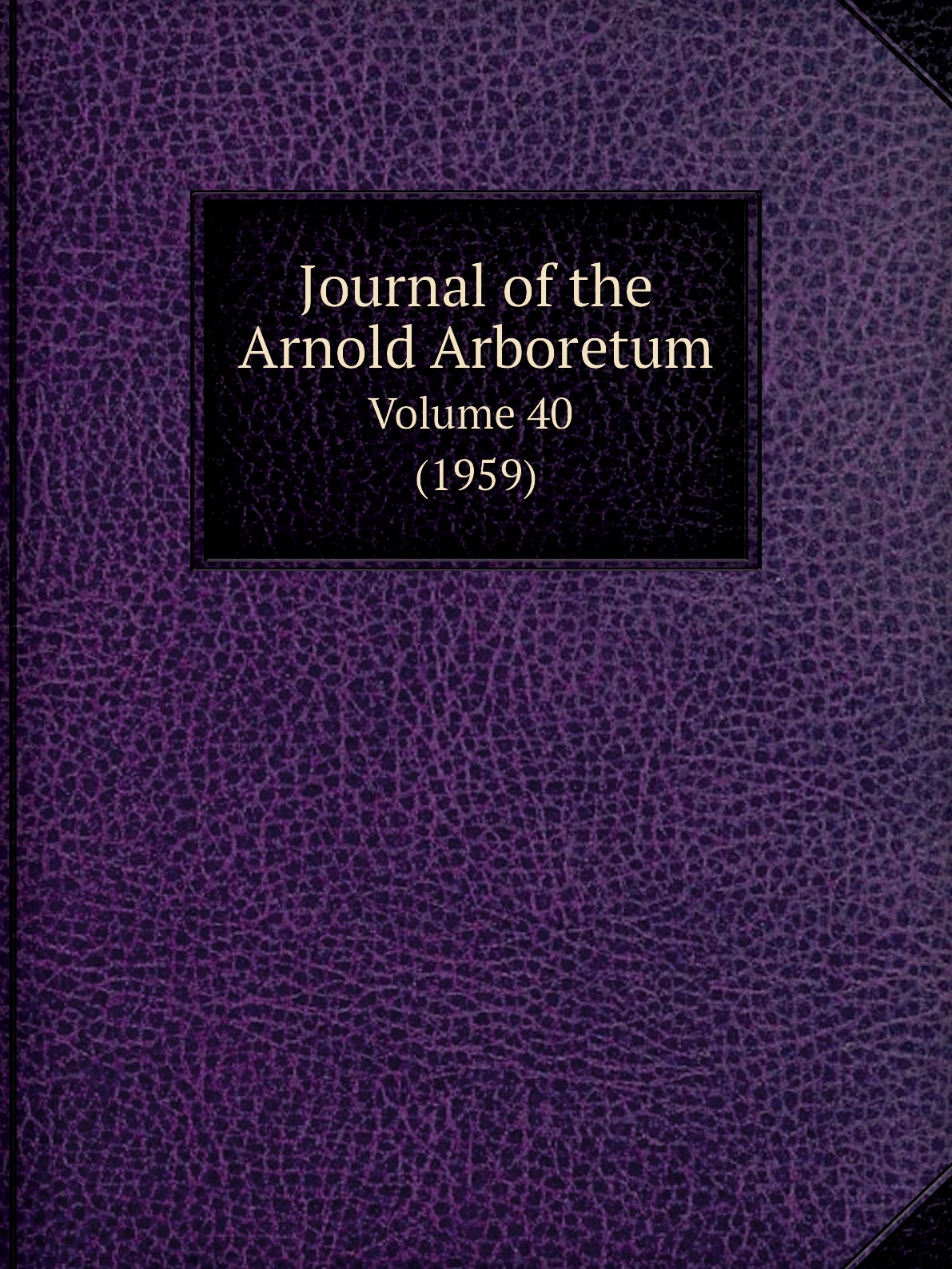 

Journal of the Arnold Arboretum