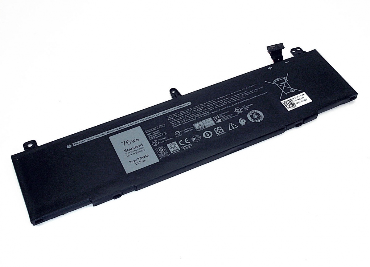 

Аккумуляторная батарея TDW5P для ноутбука Dell Alienware 13 R3 Series, 15.2V (4800mAh)