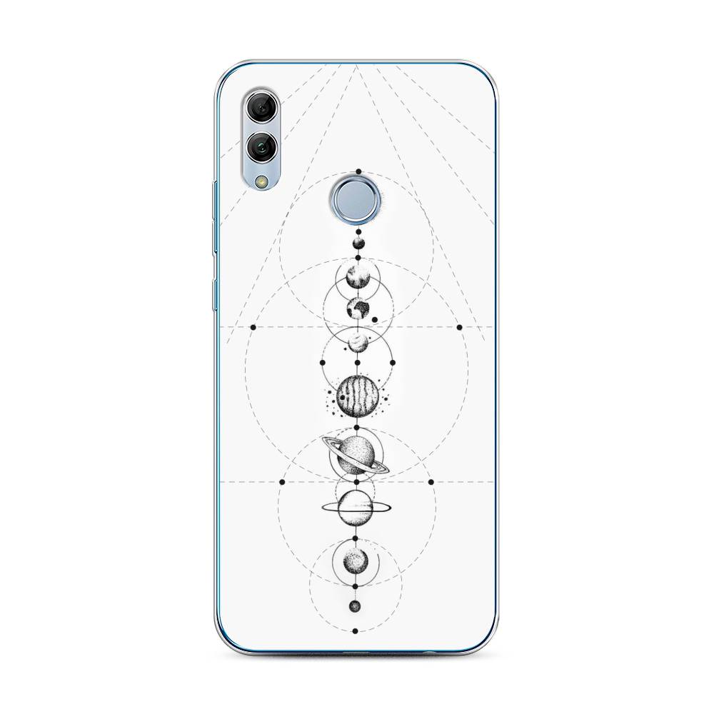 

Чехол для Honor 10 Lite/Huawei P Smart 2019 "Парад планет", Серый, 67550-2