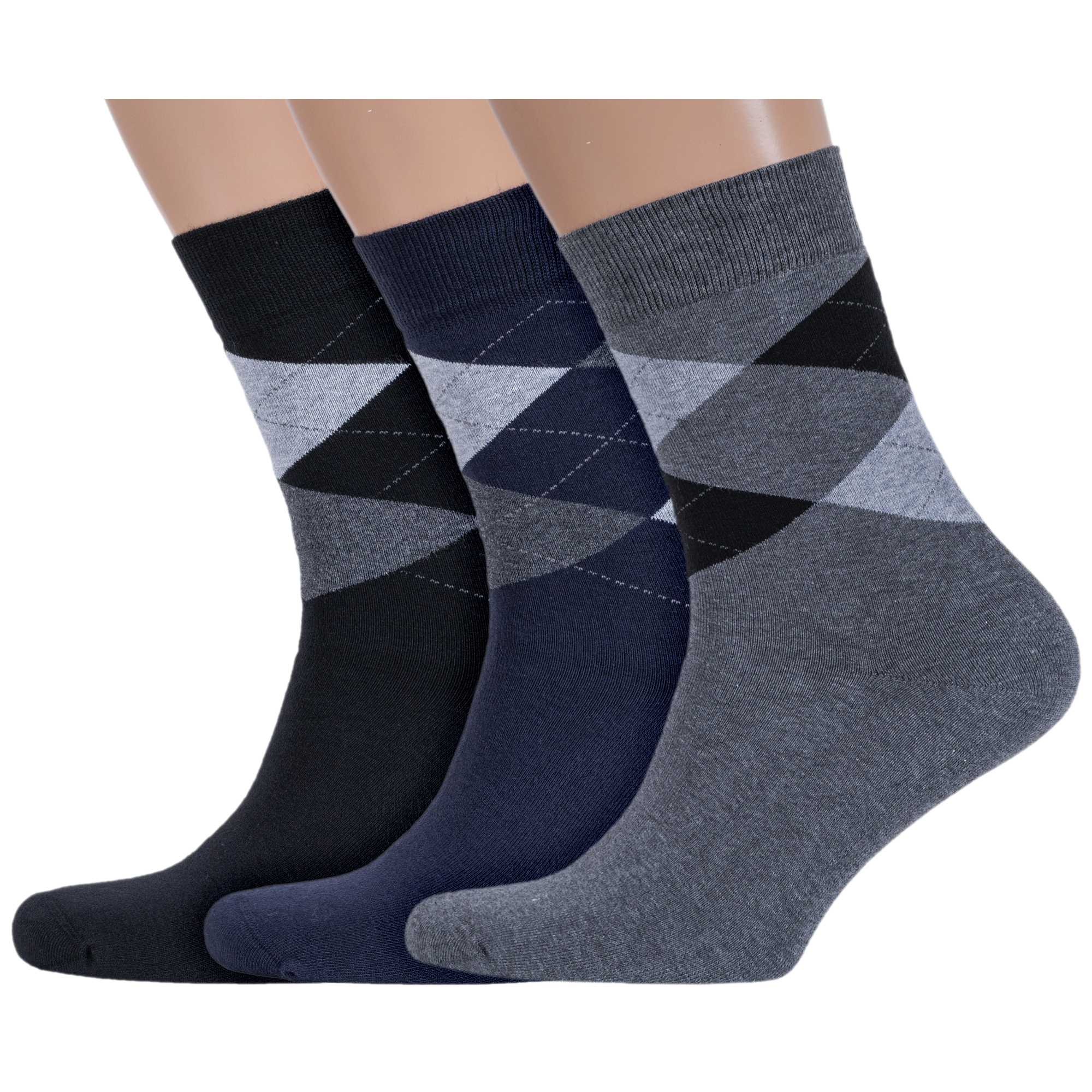 

Комплект носков мужских Rusocks 3-М3-33064 черных; серых; синих 25-27, Черный;серый;синий, 3-М3-33064