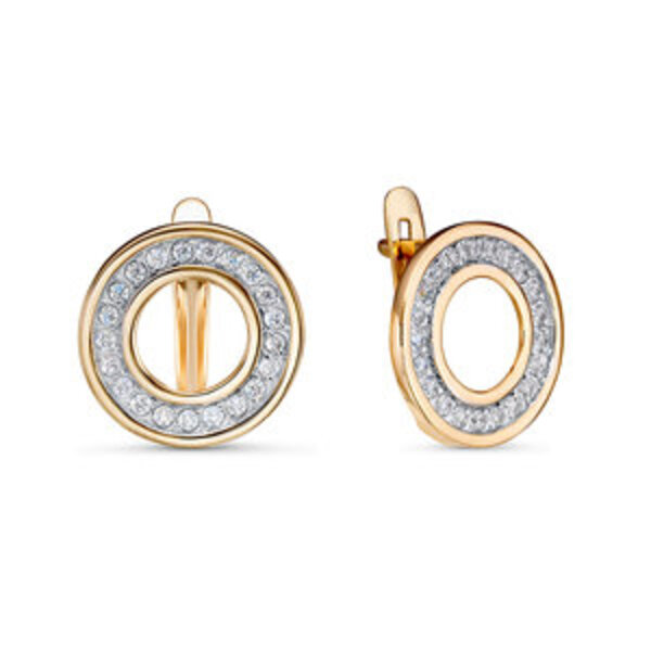 

Серьги из красного золота ЯХОНТ Золотой 258920, фианит, 258920