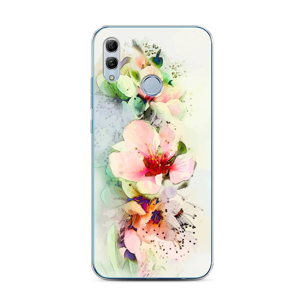 

Чехол для Honor 10 Lite/Huawei P Smart 2019 "Нежные цветы", Зеленый;розовый, 67550-2