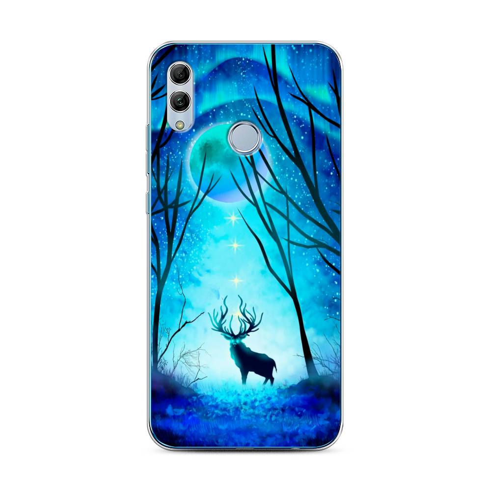 

Чехол на Honor 10 Lite "Олень северное сияние", Синий;черный;голубой, 67550-1