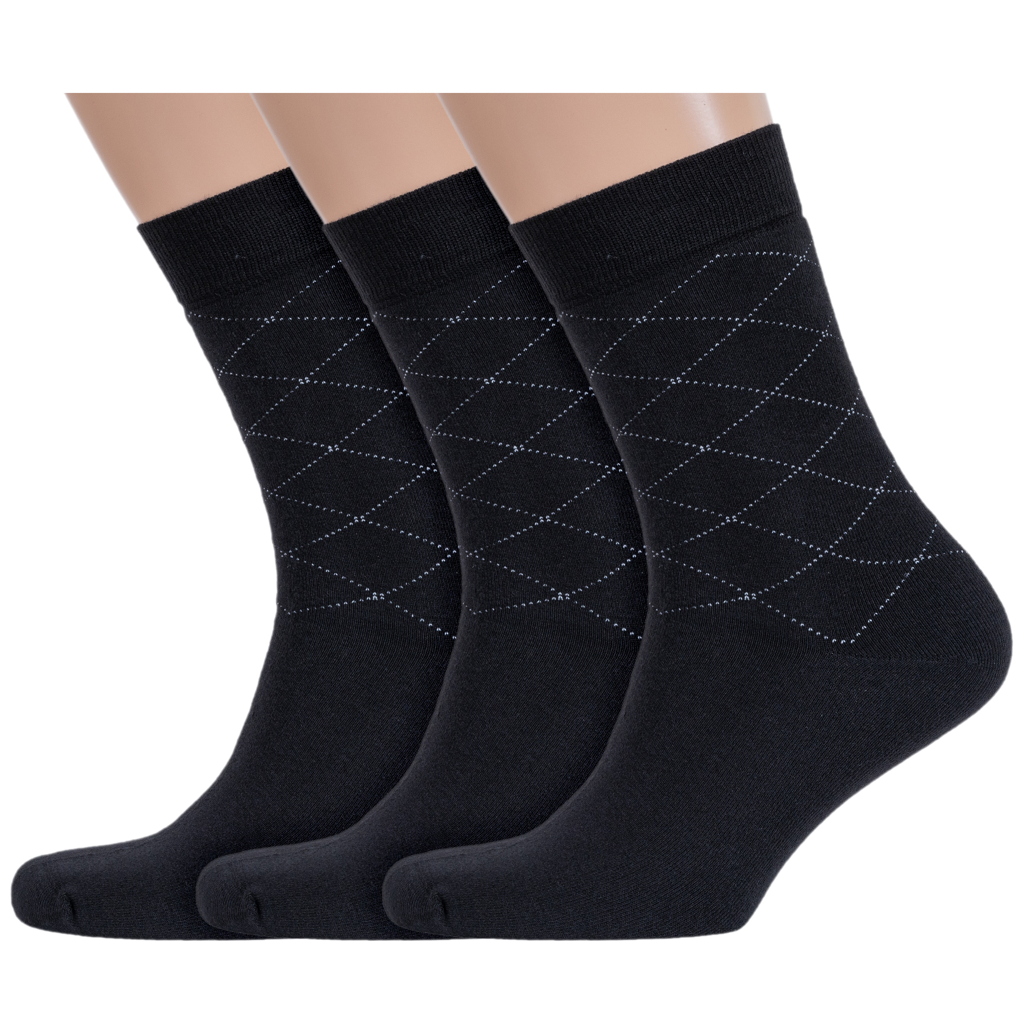 Комплект носков мужских Rusocks 3-М3-33063 черных 27-29
