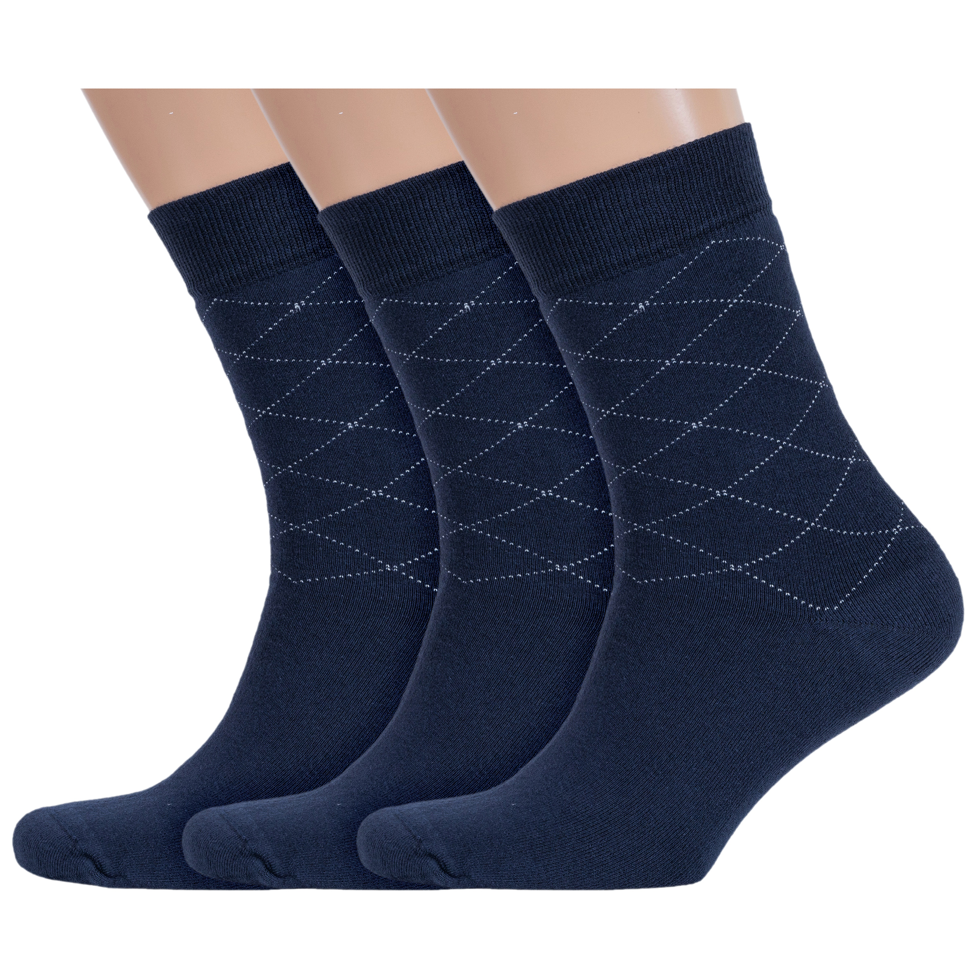 

Комплект носков мужских Rusocks 3-М3-33063 синих 27-29, Синий, 3-М3-33063