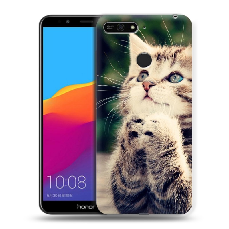 фото Пластиковый транспарентный чехол для huawei honor 7a pro/7c/y6 prime (2018) 100gadgets