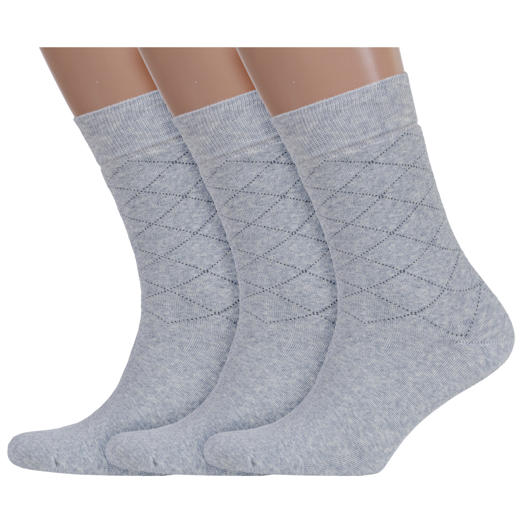 

Комплект носков мужских Rusocks 3-М3-33063 серых 25-27, Серый, 3-М3-33063