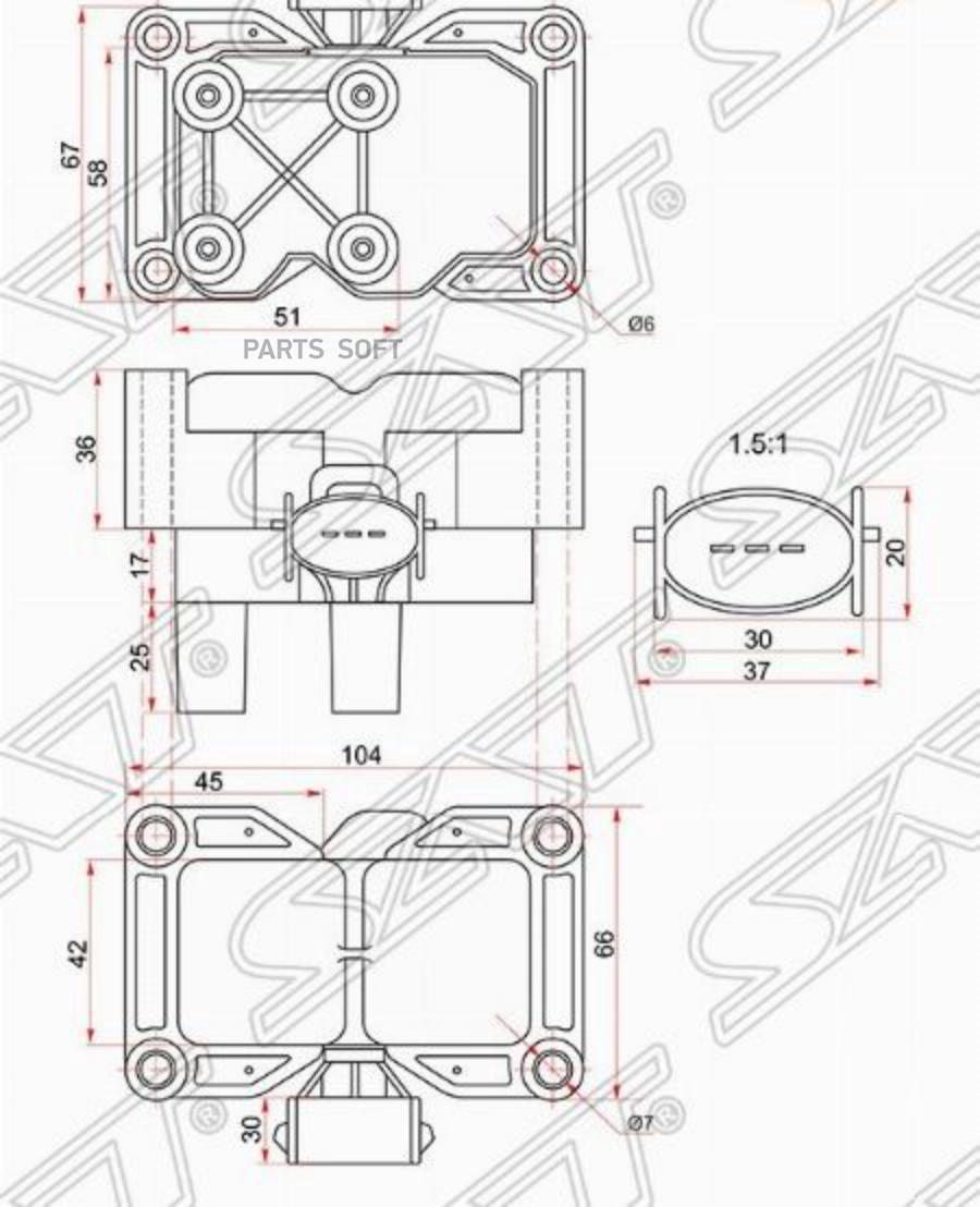 

Катушка Зажигания Ford Focus 98-11/Fiesta 03-08/Mondeo 96-07 (Модуль) Sat арт. ST-1317972