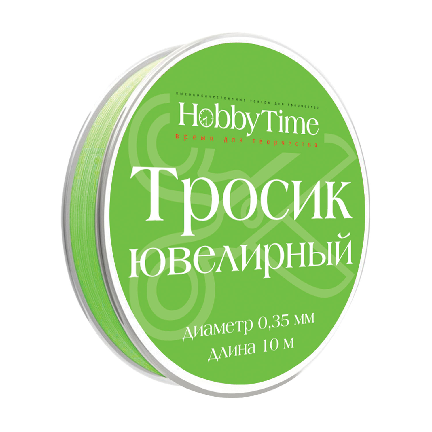 фото Ювелирный тросик для бижутерии, ø 0,35 мм, 10 м, зеленый hobby time